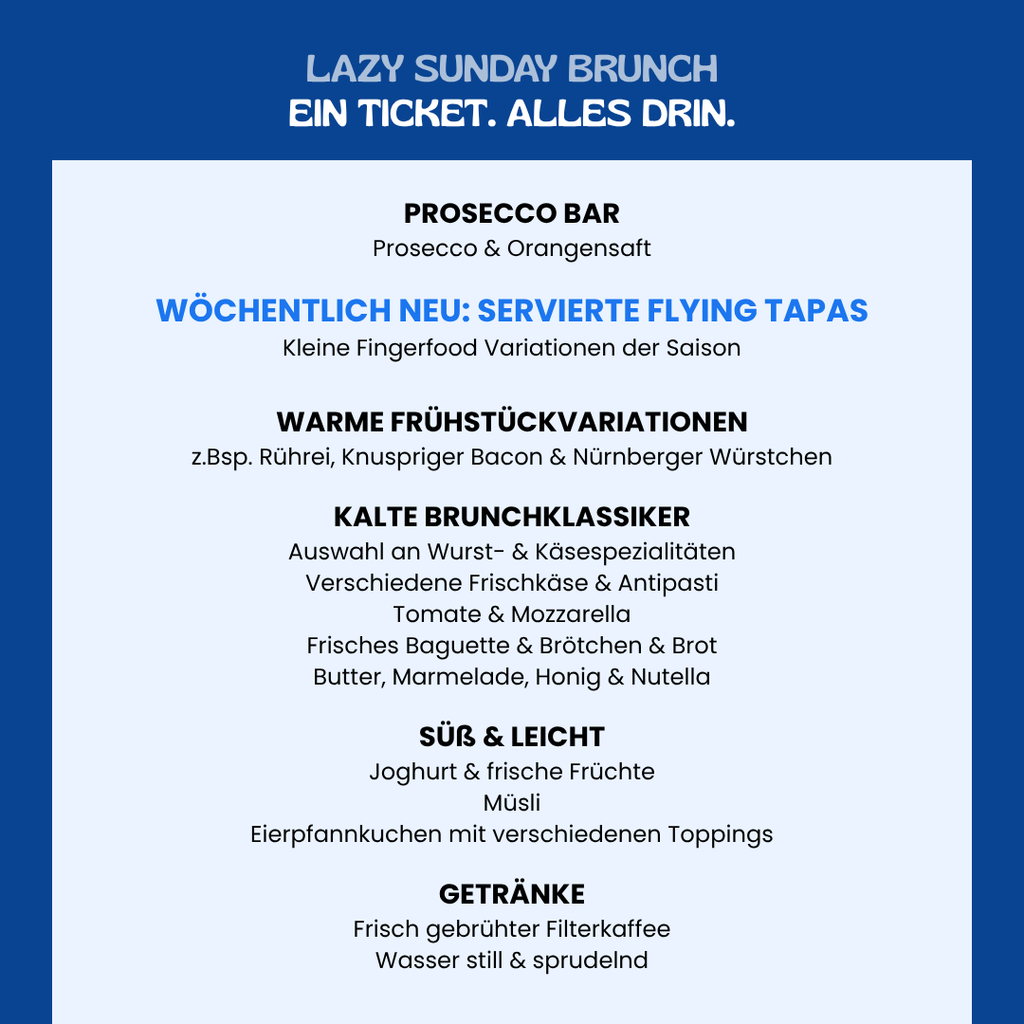 LAZY SUNDAY BRUNCH im TIPSI